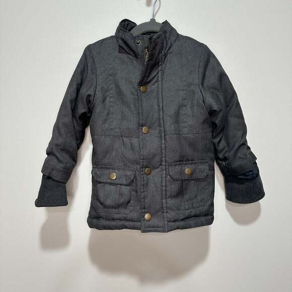 Okie Dokie Other - Okie Dokie Gray Winter Parka Coat Size 18mons, Removable Hood Shearling Lined